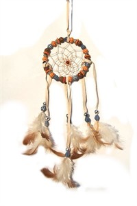 Dream Catcher with Carved  Beads