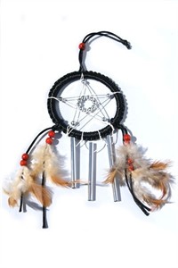 Star Dreamcatcher with Chimes, black