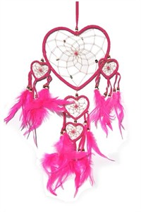 Pink Queen of Hearts Dream Catcher