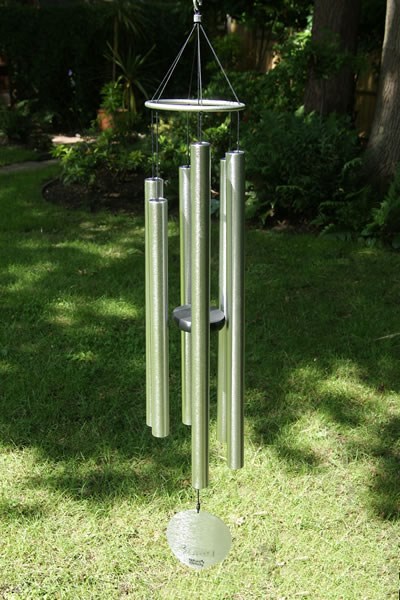 Natures Melody 42 Aureole Tuned Wind Chime Silver