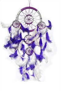 Purple and Silver Dream Catcher (16.5 cm)