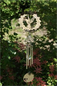 Cosmo Spinner Wind Chime with Hummingbird