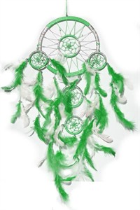 Green and Silver Dream Catcher (16.5 cm)