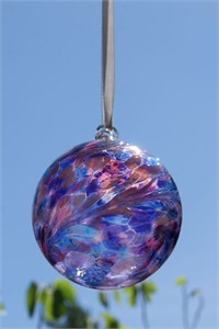 Blue-Pink Glass Ball, 8 cm 