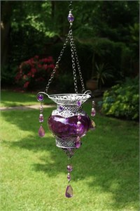 Purple Moroccan Tea Light Lantern