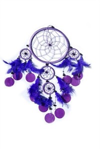 Dream Catcher with Capiz, purple (16 cm)