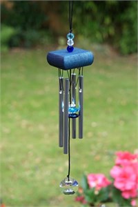 Mini Chime with Crystals, blue