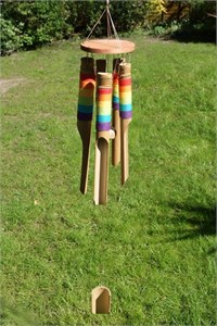 Rainbow Thread Bamboo Wind Chime 