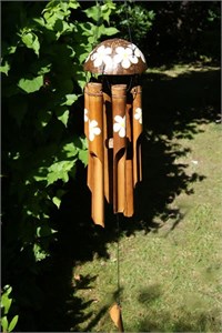 Frangipani Bamboo Wind Chime, medium