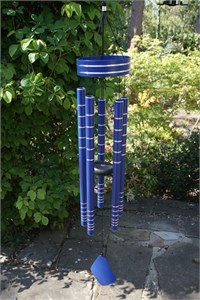 Chorus 40 inch wind chime, cobalt blue