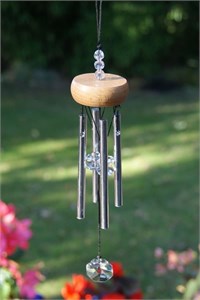 Mini Chime with Crystals, clear