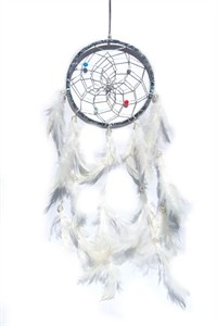 Metallic Hoop Dream Catcher, silver (11.5 cm)