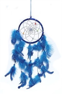 Metallic Hoop Dream Catcher, blue (11.5 cm)
