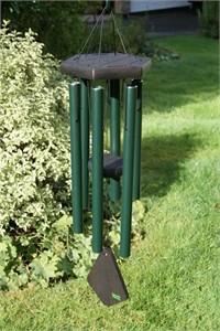 Nature&#39;s Melody Wind Chime, 28 inch forest green