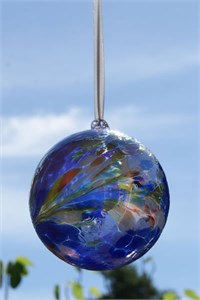 Blue Glass Ball, 10 cm