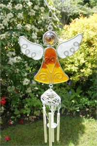 Yellow and Orange Angel Wind Chime