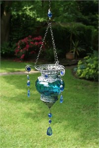 Blue Moroccan Tea Light Lantern