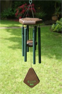 Nature&#39;s Melody Wind Chime, 18 inch forest green