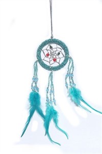 Beaded Dream Catcher, turquoise (6.25 cm)