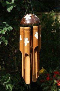 Frangipangi Bamboo Wind Chime, large