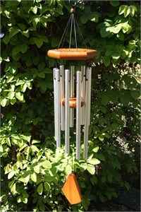 Adante 28 inch Wind Chime, satin chrome