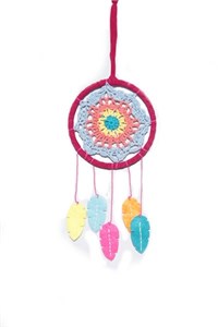 Crocheted Dream Catcher, coloured (11.5 cm)