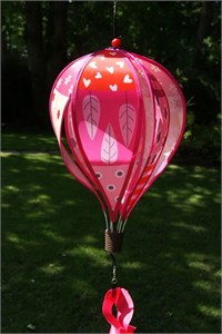 Standard Hot Air Balloon Spinner, Pink Patchwork