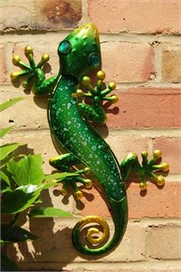 Green Glass Gecko, 36 cm