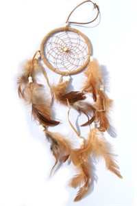 3 Strands Dream Catcher, tan