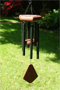 Nature&#39;s Melody Wind Chime, 18 inch black