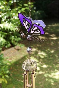 Purple and Mauve Butterfly Wind Chime