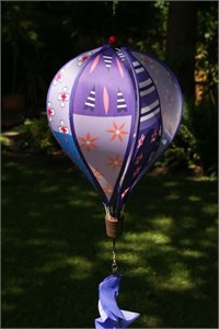 Standard Hot Air Balloon Spinner, Purple Patchwork