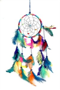 Metallic Hoop Dream Catcher, rainbow (11.5 cm)