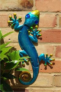 Blue Glass Gecko, 36 cm