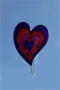 Purple Heart Suncatcher with Rod