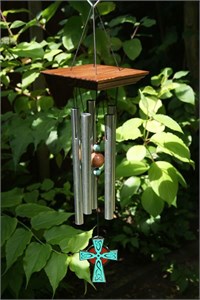 Woodstock Celtic Cross Wind Chime