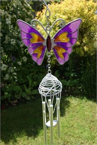 Purple Butterfly Wind Chime