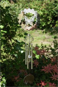 Cosmo Spinner Wind Chime with Butterfly