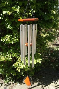 Adante 42 inch Wind Chime, satin chrome