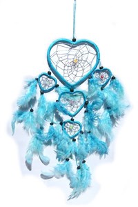 Multi-Heart Dream Catcher, Turquoise