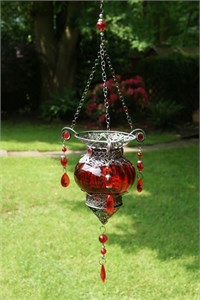 Red Moroccan Tea Light Lantern