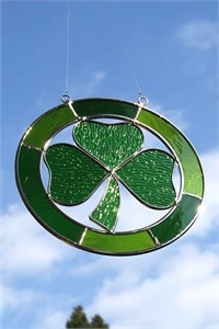 Hanging Glass Shamrock