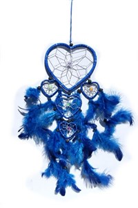 Multi-Heart Dream Catcher, Blue