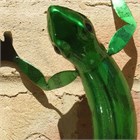 Green Metal Gecko, 27 cm