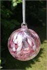 Flamingo Feathers Glass Ball, 10 cm