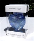 Blue Glass Heart, 8 cm