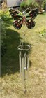 Magenta and Black Butterfly Wind Chime