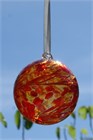 Red-Yellow Glass Ball,  8 cm