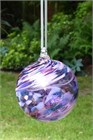 Blue-Pink Glass Ball, 8 cm 