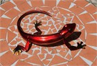 Red Metal Gecko, 27 cm